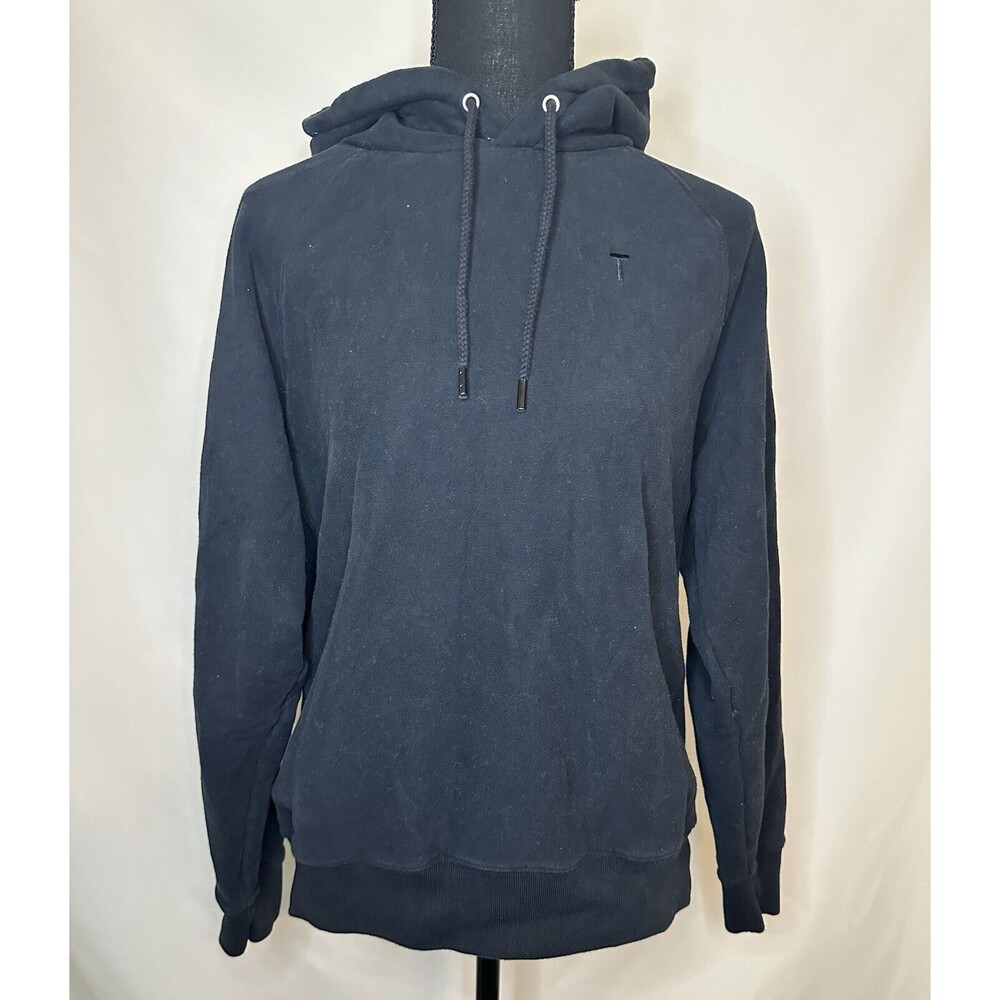 Thakoon Drawstring Gray Black‎ Hoodie Sweater Pullover 100% Cotton Women's LARGE